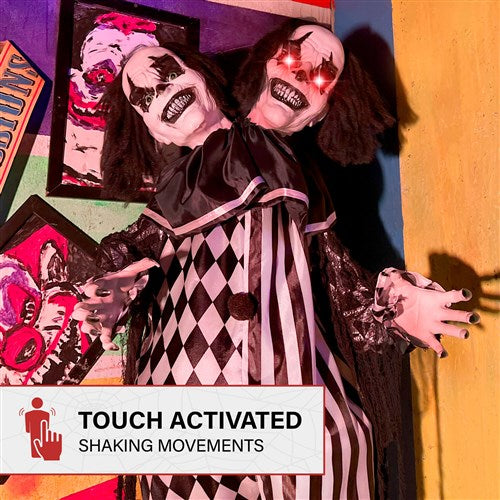 Two Headed Freak Show Carnival / Circus Clown