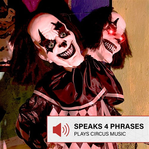 Two Headed Freak Show Carnival / Circus Clown