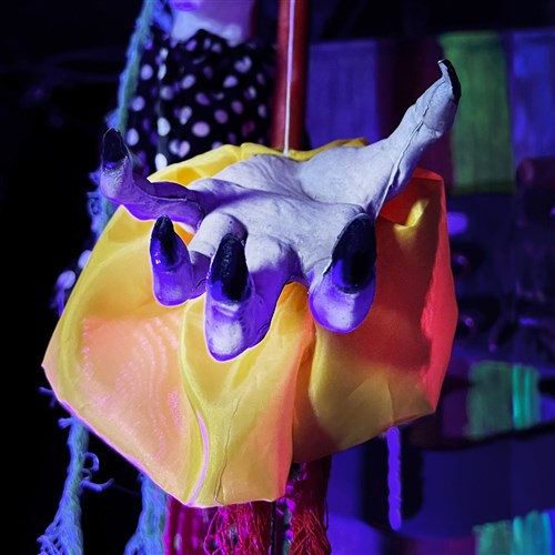 3 Floating Carnival Clown Heads and Body Parts