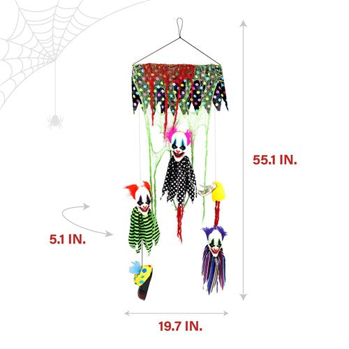 3 Floating Carnival Clown Heads and Body Parts
