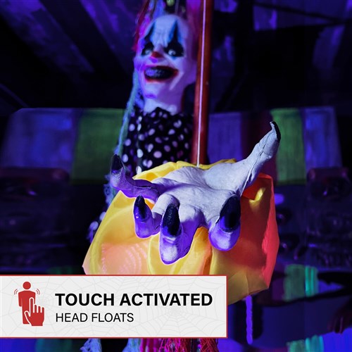 3 Floating Carnival Clown Heads and Body Parts