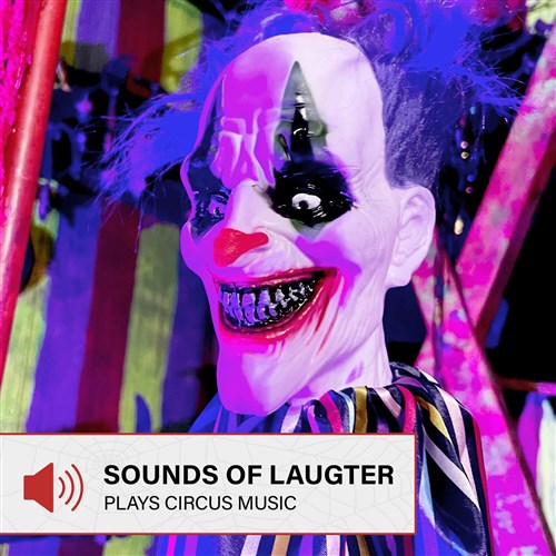 3 Floating Carnival Clown Heads and Body Parts