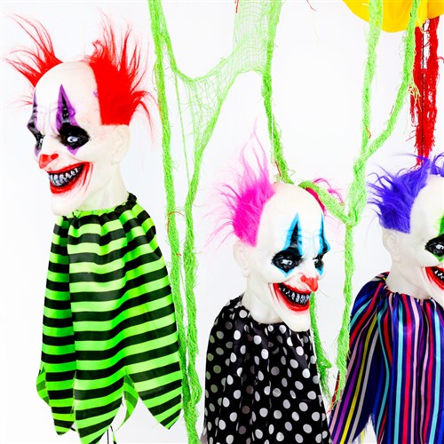 3 Floating Carnival Clown Heads and Body Parts