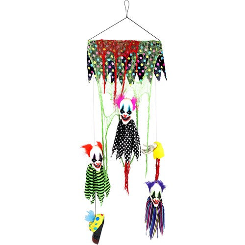 3 Floating Carnival Clown Heads and Body Parts