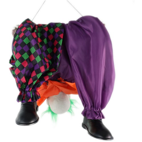 Hanging around upside down Clown Carnival Trapeze Act