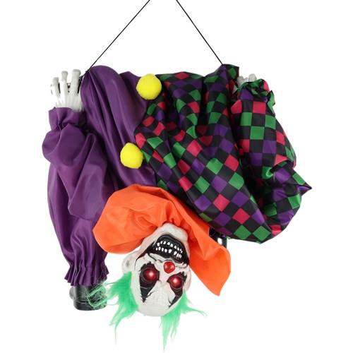 Hanging around upside down Clown Carnival Trapeze Act