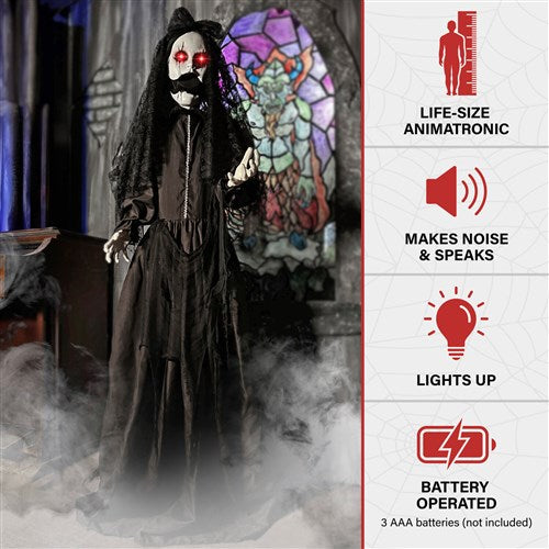 67" animatronic demon bride prop