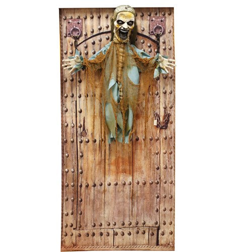 40'' Hooked Skeleton Reaper with Chain and Door Backdrop included