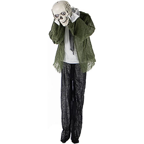 Lifesize Standing Skeleton Man Holding Head