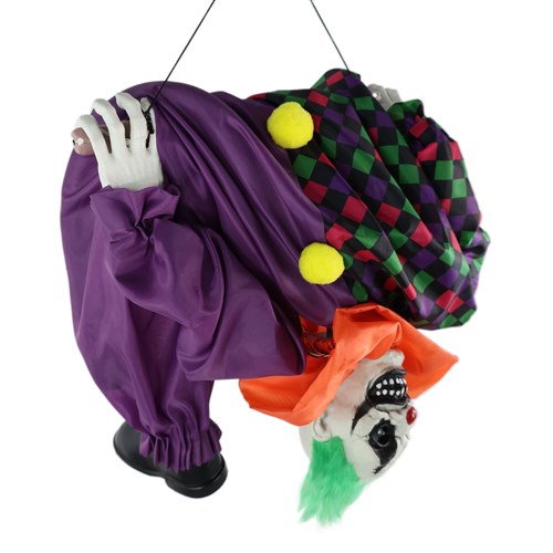 Hanging around upside down Clown Carnival Trapeze Act