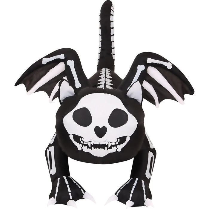 5.9-Ft. Long Inflatable Pre-Lit Skeleton Cat