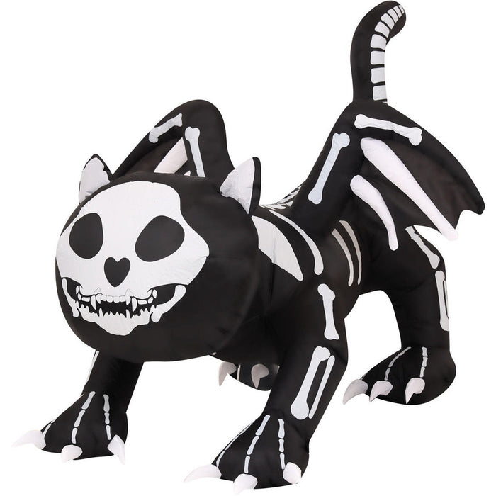 5.9-Ft. Long Inflatable Pre-Lit Skeleton Cat